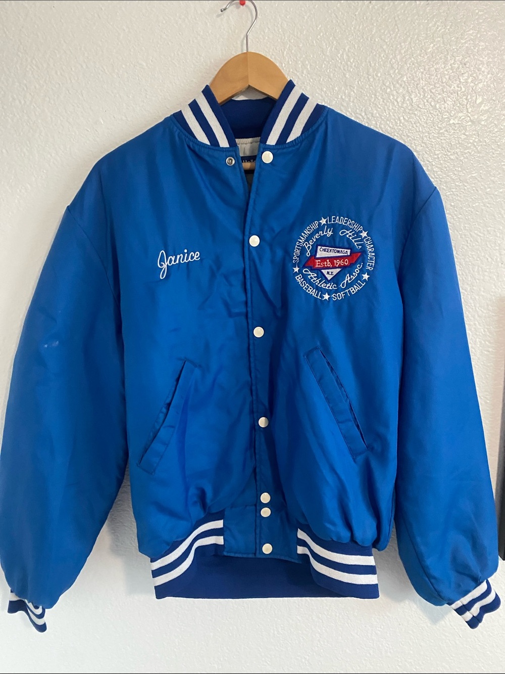 Vintage blue bomber jacket